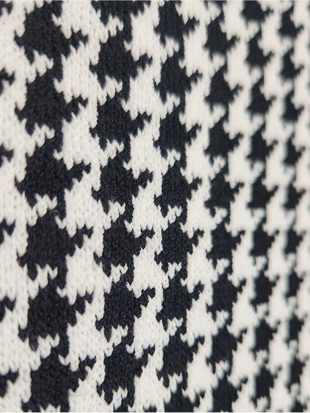 WHITE HOUSE BLACK MARKET HOUNDSTOOTH SCOOP NECK LONG SLEEVE SWEATER SMALL - Picture 6 of 9